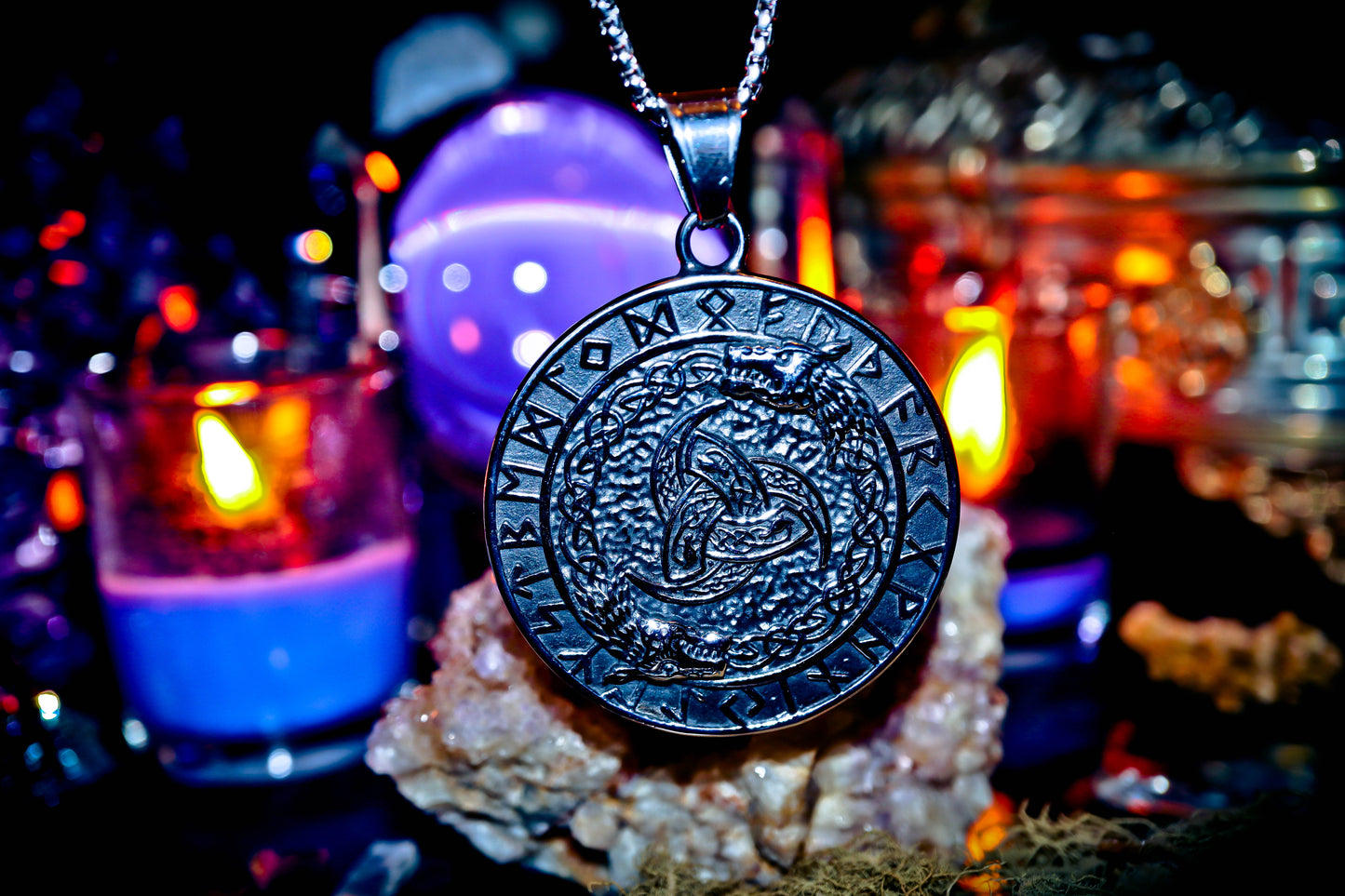 Dragon Ouroboros Norse Viking Amulet Steel Necklace Pendant!