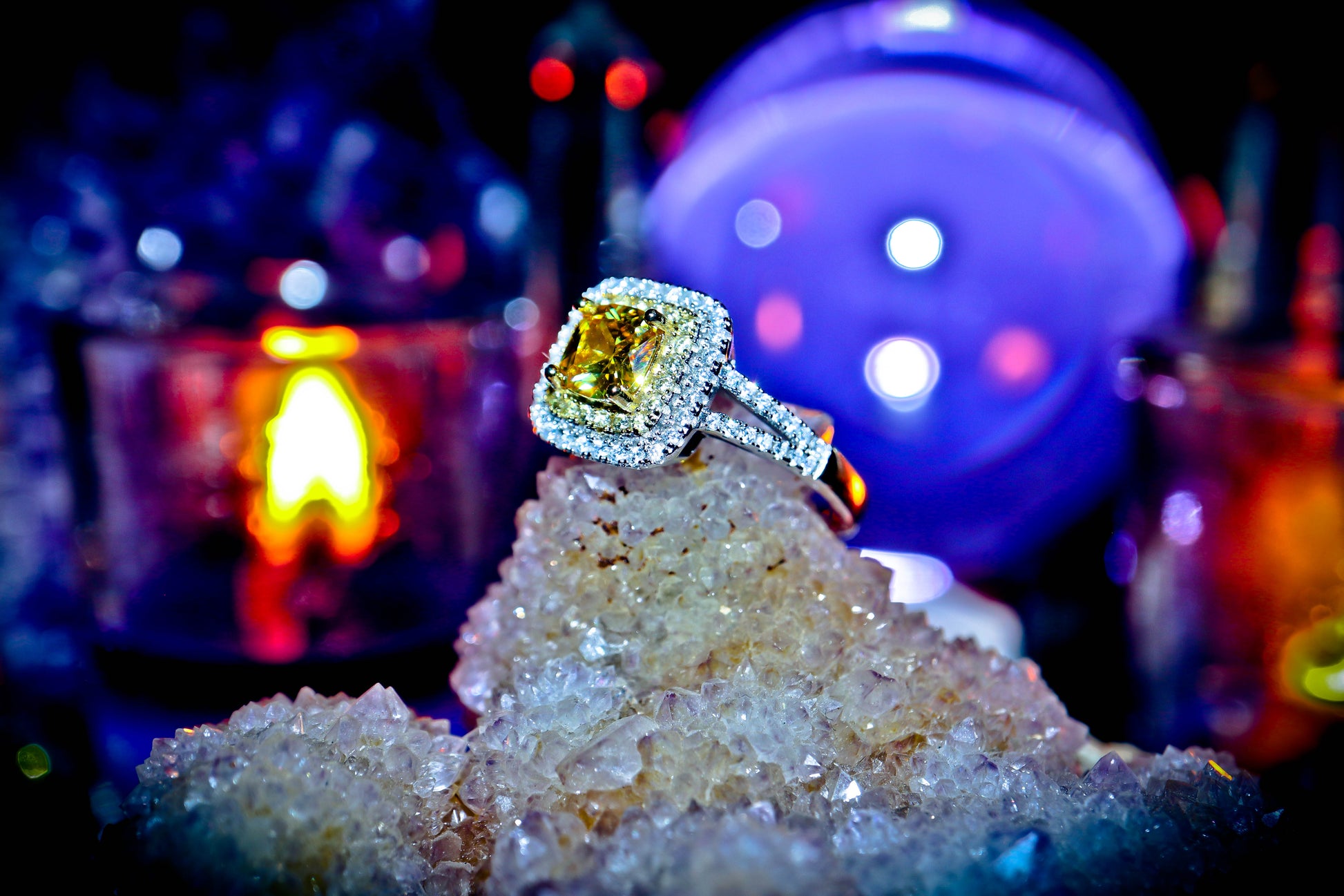 Yellow Sparkling Citrine Sterling Silver 925 Ring! High Quality Jewelry!