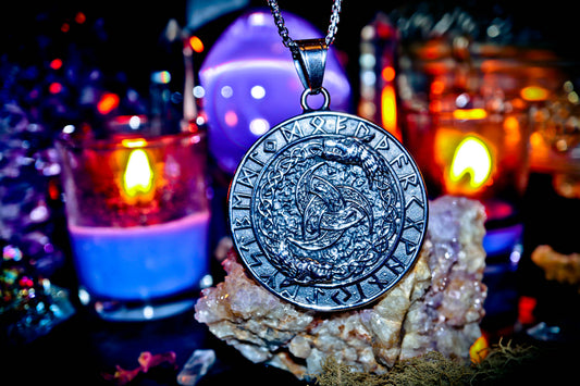 Dragon Ouroboros Norse Viking Amulet Steel Necklace Pendant!