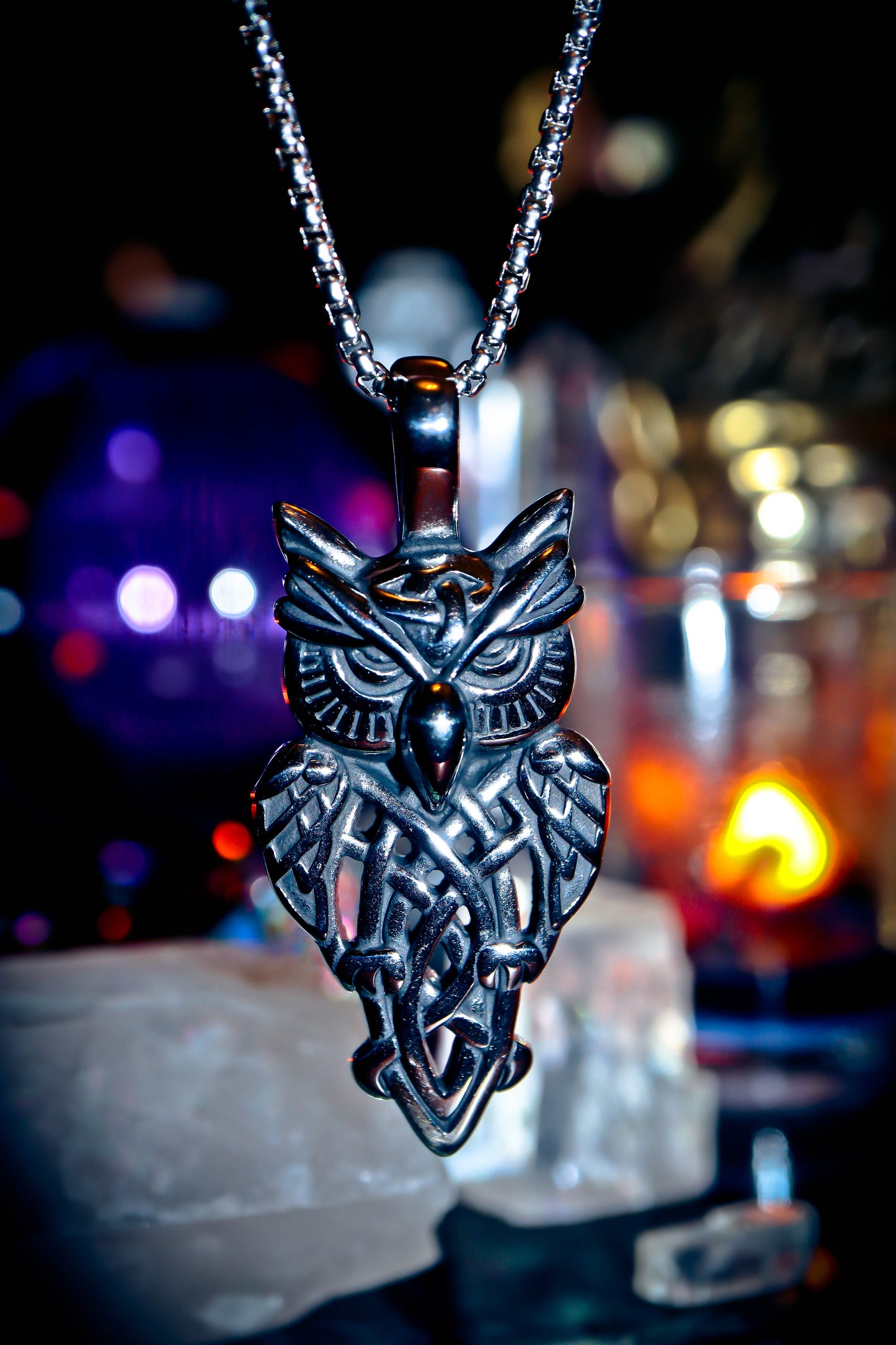 Owl Stainless Steel 316L Necklace Amulet Pendant with 22" Chain!