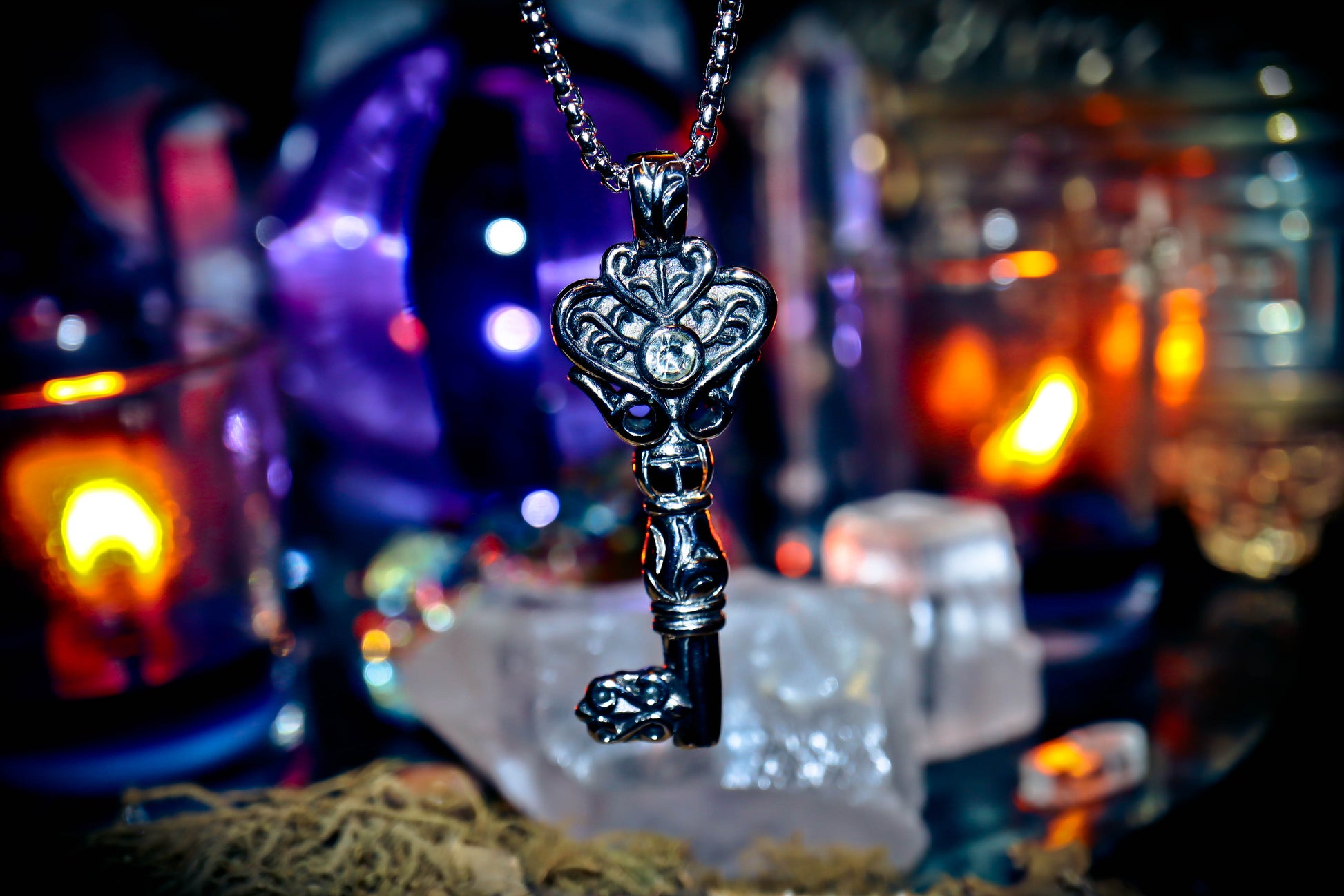 Master Key Stainless Steel 316L Necklace Amulet Pendant