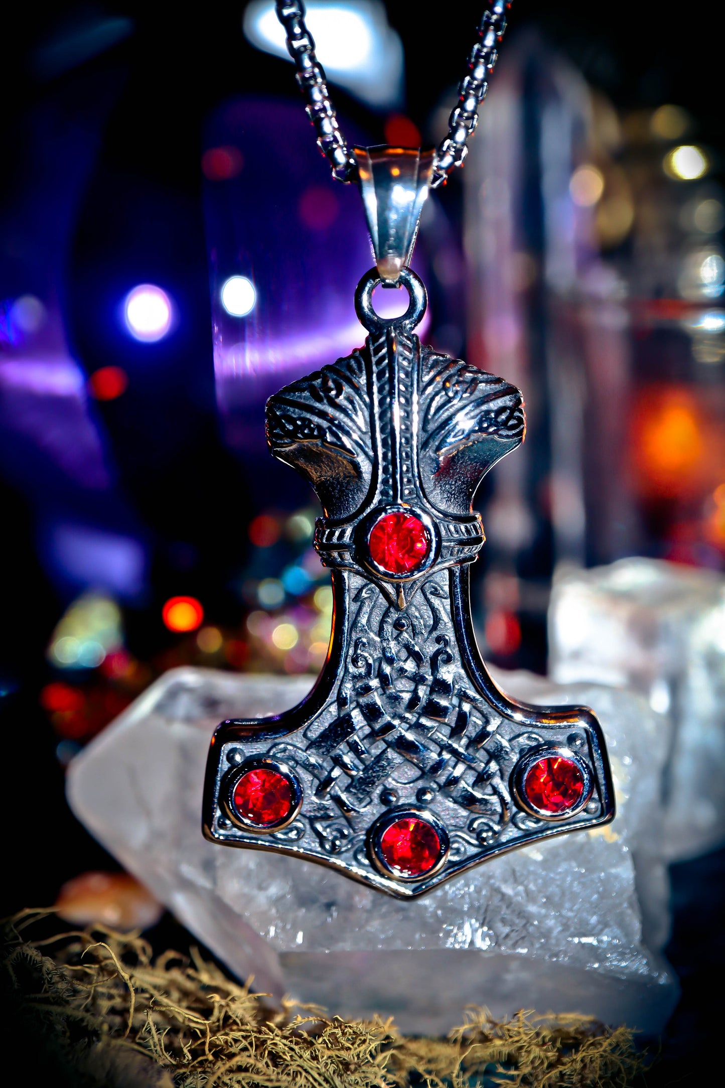 Thor Hammer Stainless Steel 316L Necklace Amulet Pendant!