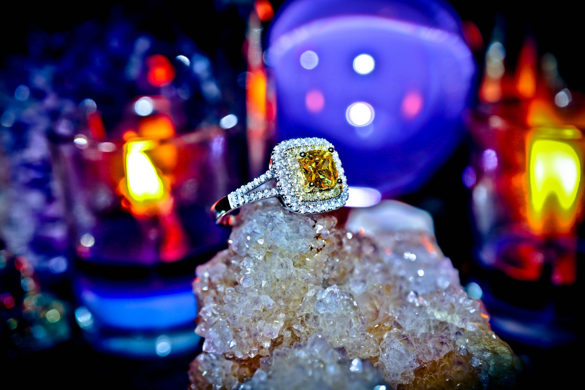 Yellow Sparkling Citrine Sterling Silver 925 Ring! High Quality Jewelry!